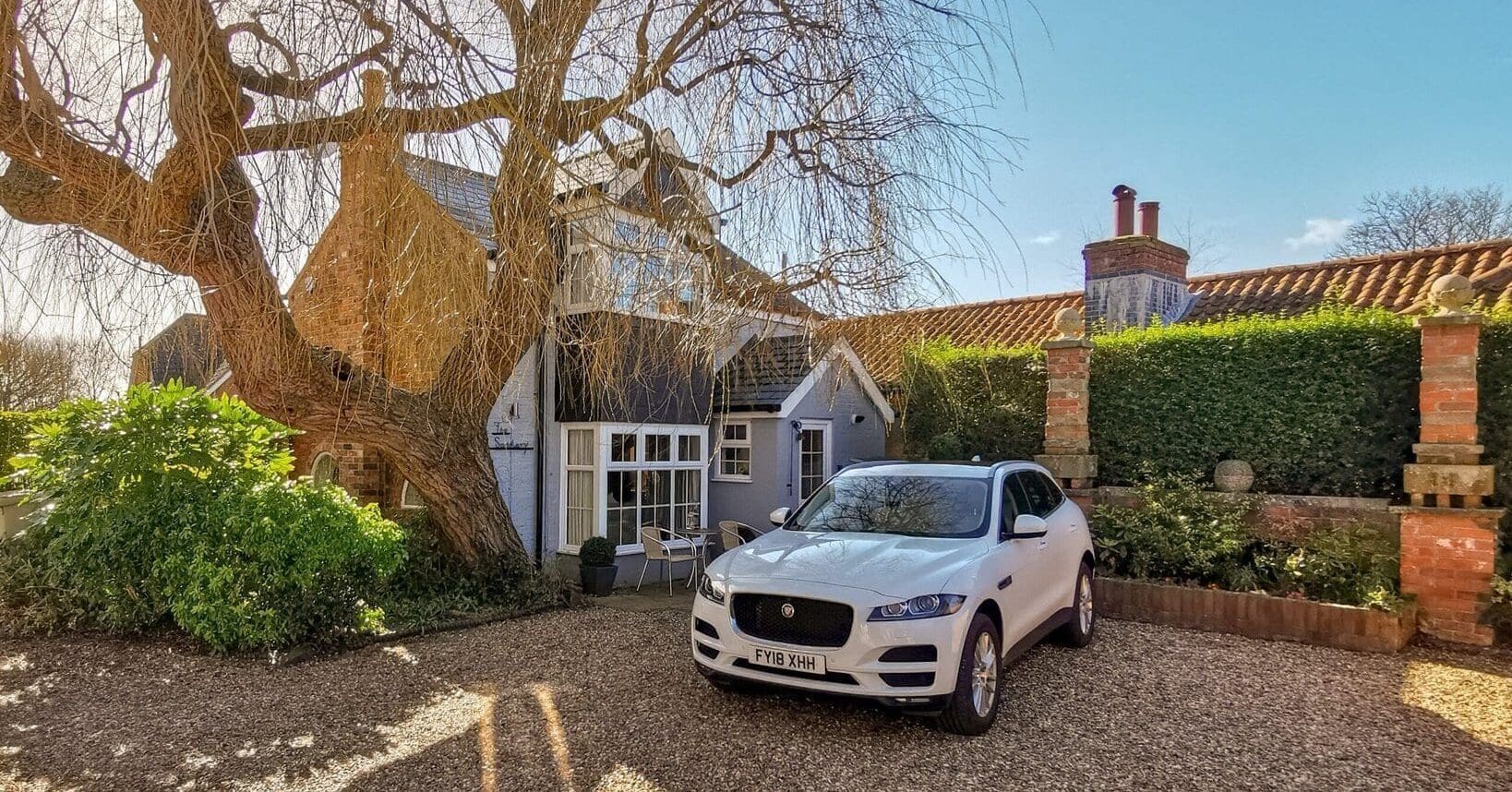 The Saddlery has guest parking by the cottage.